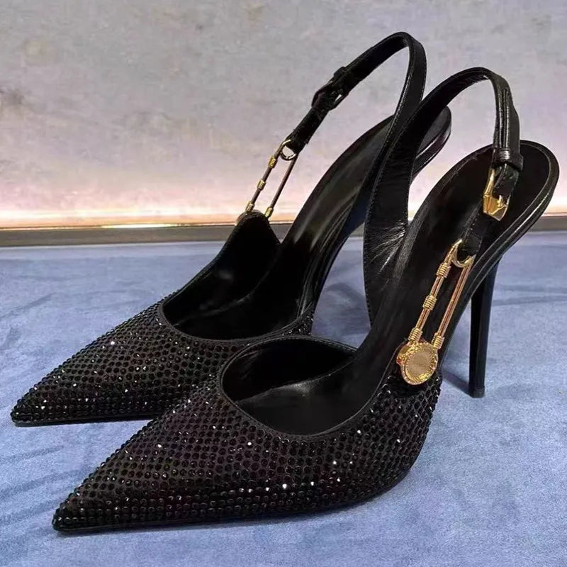 Luxe Rhinestone Stiletto Slingbacks