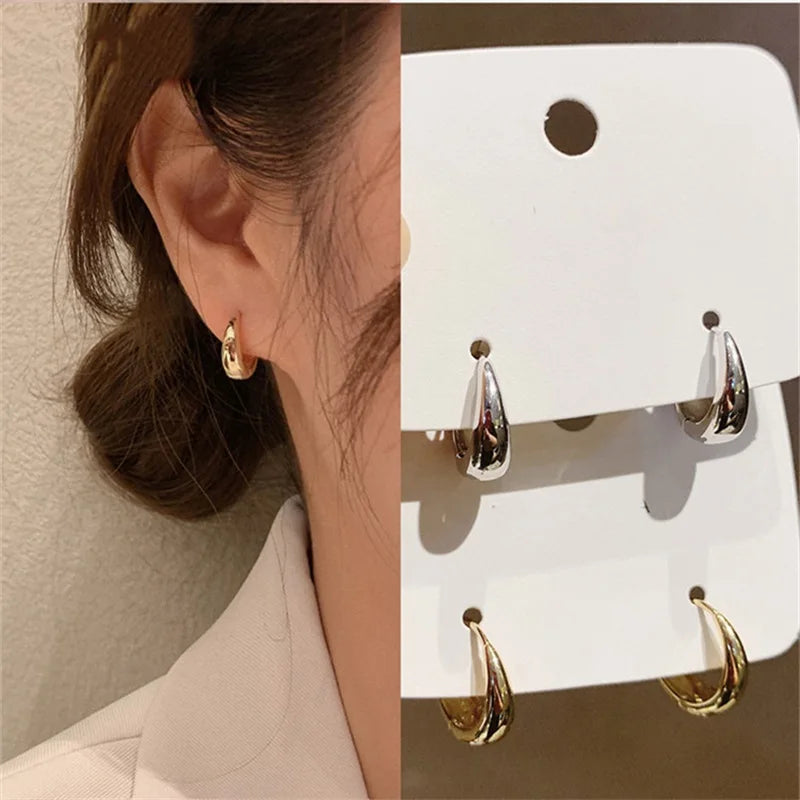 Metal Hoop Earrings