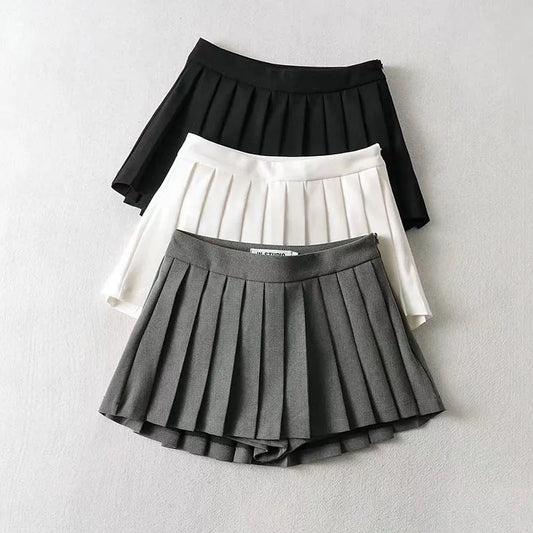 High Waist Pleated Skirts